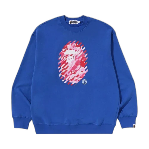 BAPE ABC Camo Ape Head Relaxed Fit Crewneck Sweatshirt 'Blue'