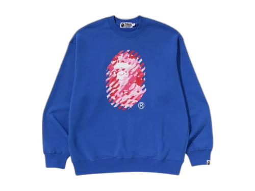 BAPE ABC Camo Ape Head Relaxed Fit Crewneck Sweatshirt (FW24) Blue