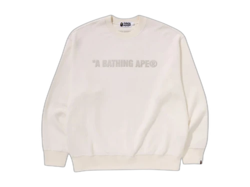 BAPE Bathing Ape Logo Relaxed Fit Crewneck Sweatshirt Black