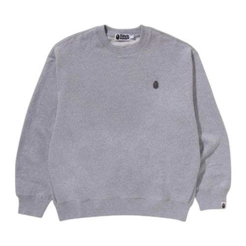 BAPE One Point Relaxed Fit Crewneck Sweatshirt 'Grey'