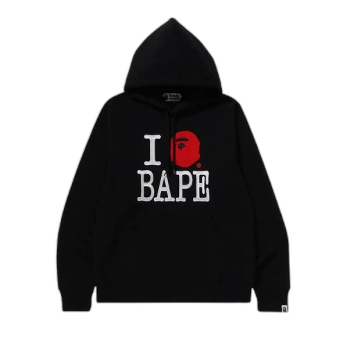 BAPE I Love BAPE Pullover Hoodie 'Black'