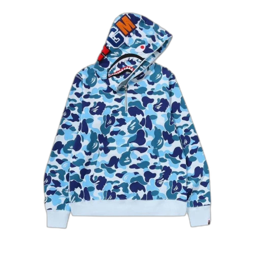 BAPE ABC Camo Shark Half Zip Pullover Hoodie 'Blue'