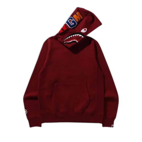 BAPE Shark Pullover Hoodie 'Burgundy'