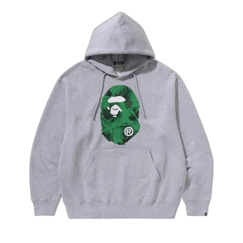 BAPE Floral Solid Camo Ape Head Relaxed Fit Pullover Hoodie 'Grey'