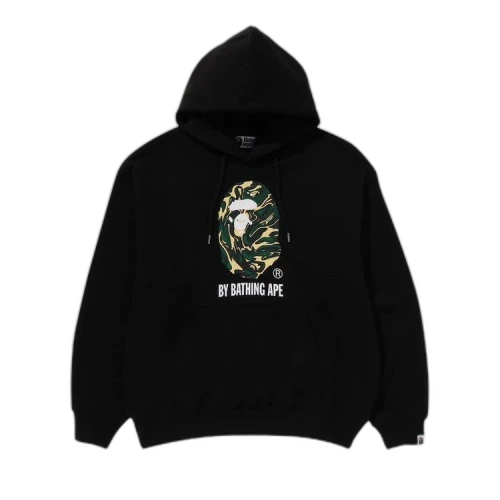 BAPE Marbling Camo By Bathing Ape Relaxed Fit Pullover Hoodie 'Black'