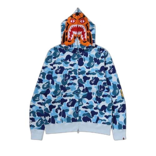 BAPE Camo Tiger Full Zip Hoodie 'Blue'