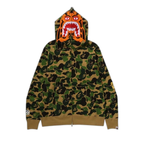 BAPE Camo Tiger Full Zip Hoodie 'Green'