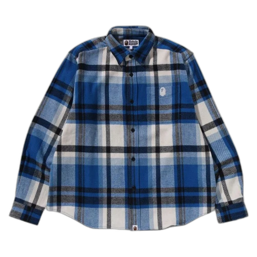 BAPE Check Relaxed Fit Shirt 'Blue'