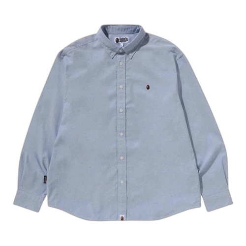 BAPE One Point Oxford Long-Sleeve Shirt 'Blue'