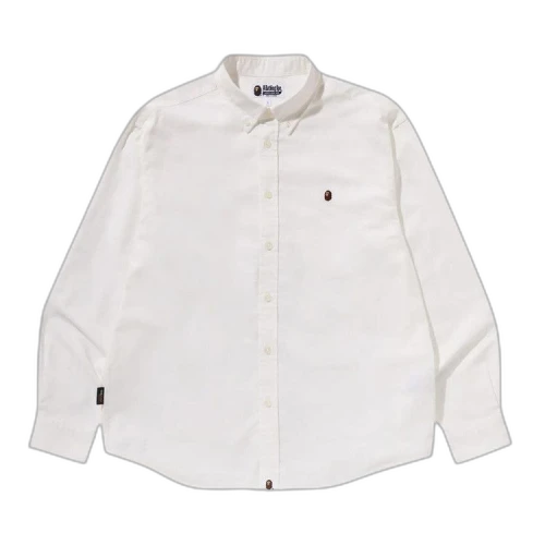 BAPE One Point Oxford Long-Sleeve Shirt 'White'
