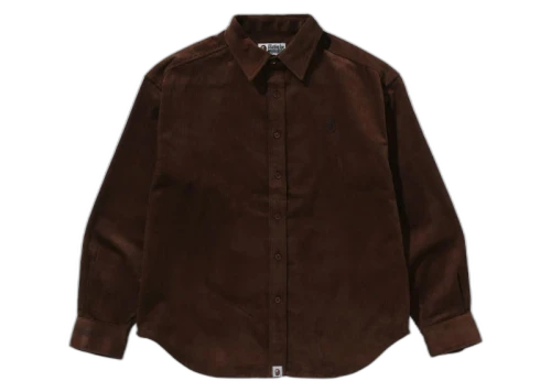 BAPE One Point Corduroy L/S Shirt Brown