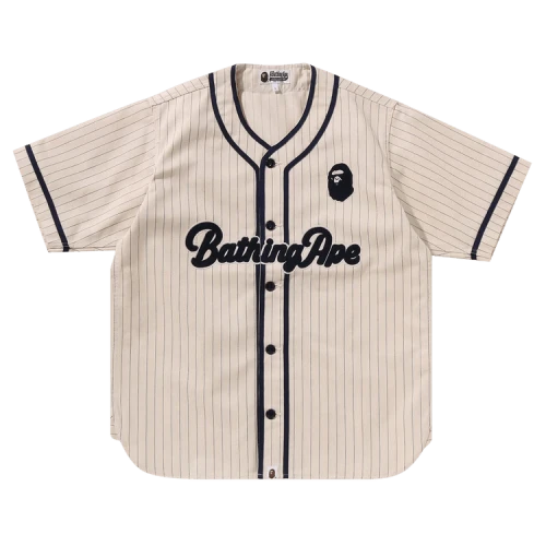 BAPE A Bathing Ape Baseball Shirt 'Ivory'