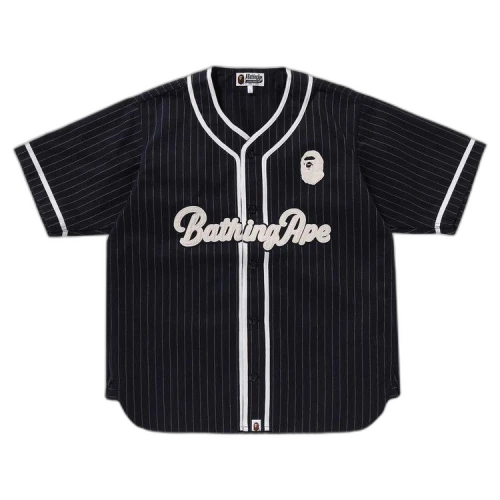 BAPE A Bathing Ape Baseball Shirt 'Navy'