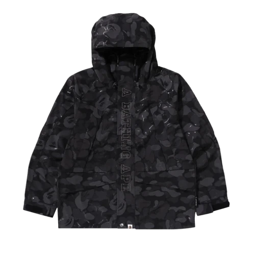 BAPE Laminated Camo Snowboard Jacket 'Black'