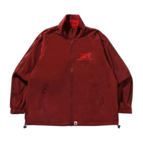 BAPE Color Camo Deformation Relaxed Fit Track Jacket 'Burgundy'