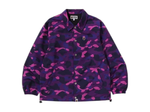 BAPE Color Camo One Point Coach Jacket Purple