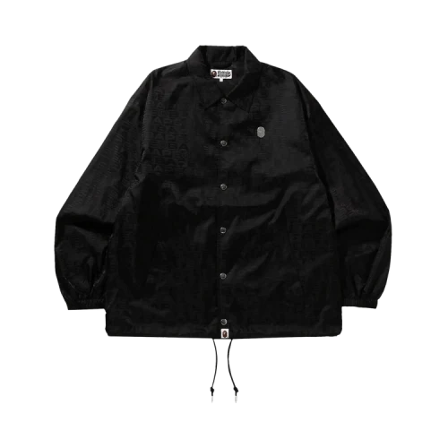 BAPE Lux Sport Pattern Jacquard Nylon Coach Jacket 'Black'