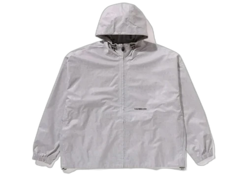BAPE Lux Sport Pattern Jacquard Nylon Hooded Jacket Gray