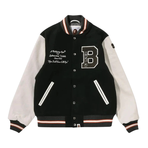 BAPE Embroidery Varsity Jacket 'Green'