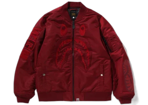 BAPE Shark MA-1 Jacket Red