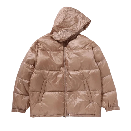 BAPE Shark Relaxed Fit Down Jacket 'Beige'