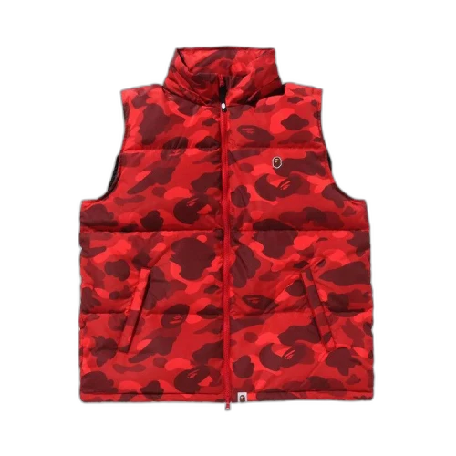 BAPE Color Camo Down Vest 'Red'