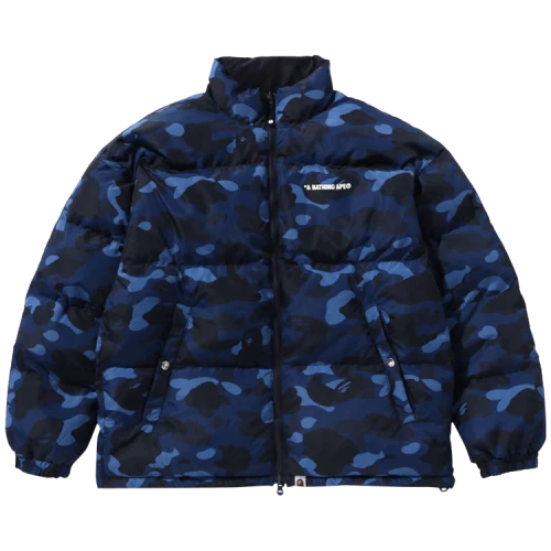 BAPE Color Camo Reversible Down Jacket 'Blue'