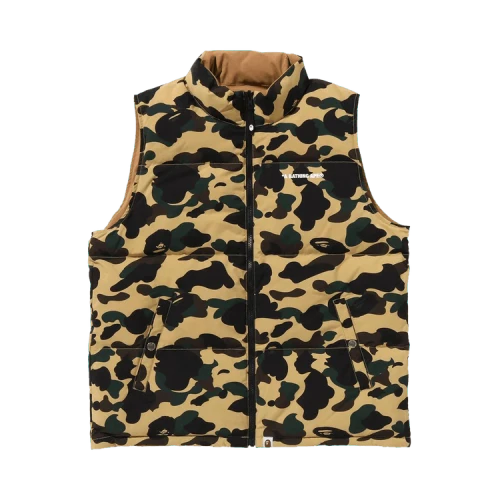 BAPE 1st Camo Reversible Down Vest 'Yellow'