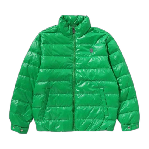 BAPE Line Camo Debossed Regular Fit Down Jacket 'Green'