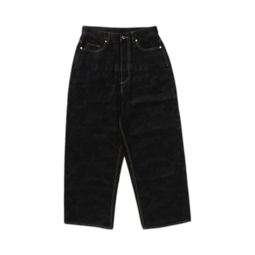 BAPE 1st Camo Destroyed Loose Fit Denim Pants 'Black'