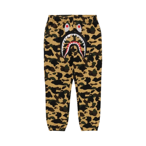 BAPE 1st Camo Shark Sweatpants 'Yellow'