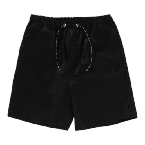 BAPE Ape Head Nylon Twill Relaxed Fit Shorts 'Black'