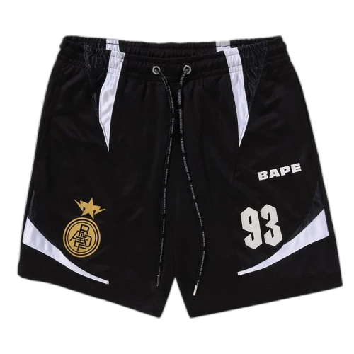 BAPE Multi Logo Relaxed Fit Soccer Shorts 'Black'