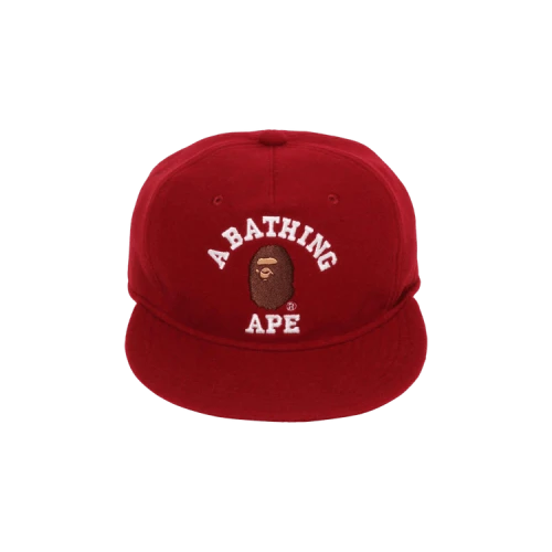 BAPE College Wool Cap 'Red'