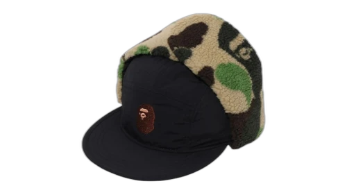BAPE ABC Camo Puffy Flight Cap Black