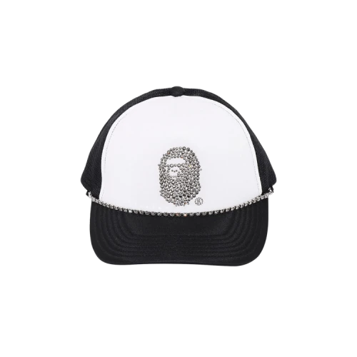 BAPE Crystal Stone Ape Head Mesh Cap 'Black'
