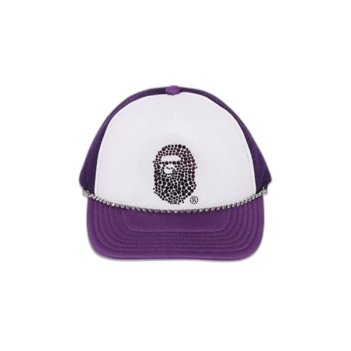BAPE Crystal Stone Ape Head Mesh Cap 'Purple'