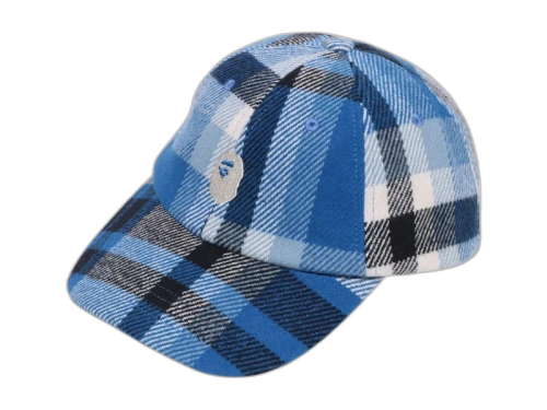 BAPE Check Panel Cap Blue
