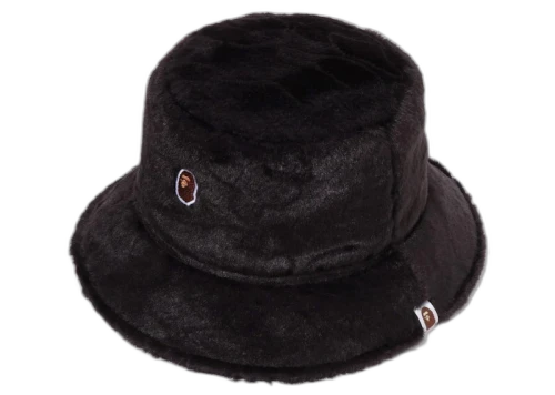 BAPE Neon Camo Fur Hat Black