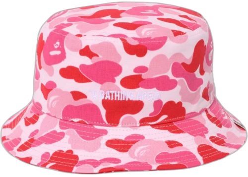 BAPE A Bathing Ape ABC Camo Logo Bucket Hat Pink