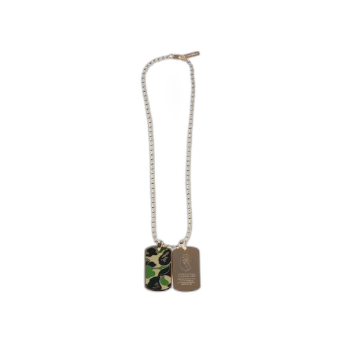 BAPE ABC Camo Dog Tag Set Necklace 'Gold'