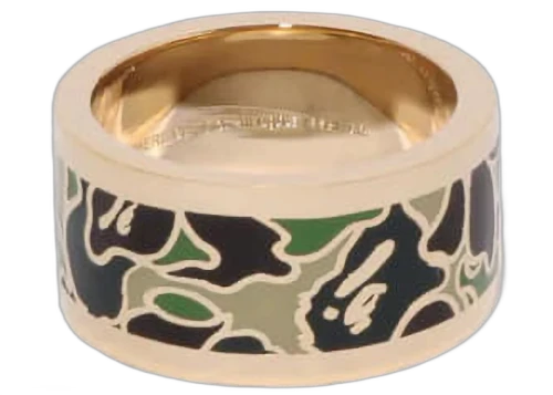 BAPE ABC Camo Ring Gold