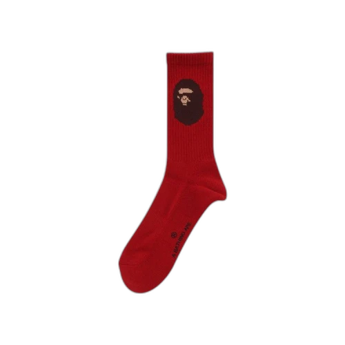 BAPE Ape Head Socks 'Red'