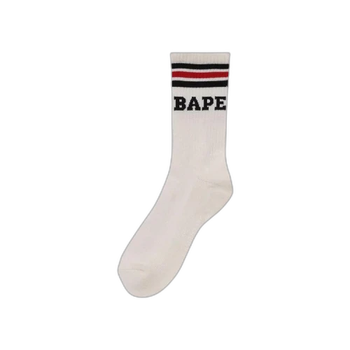 BAPE Stripe Socks 'Black/Red'