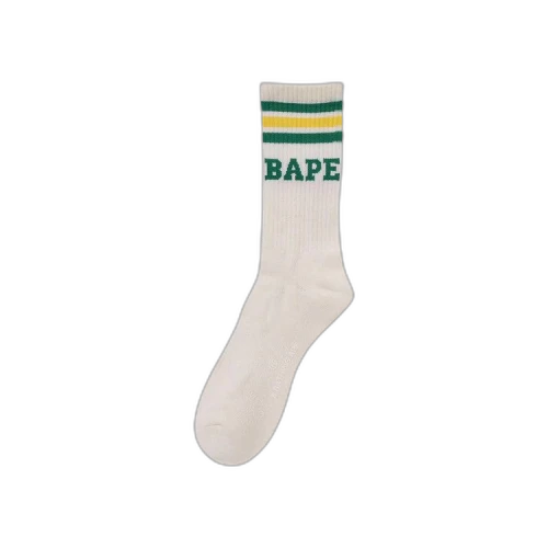 BAPE Stripe Socks 'Green/Yellow'