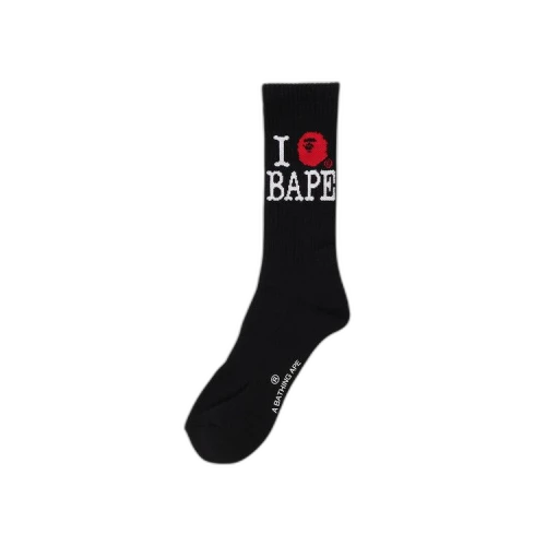 BAPE I Love BAPE Socks 'Black'