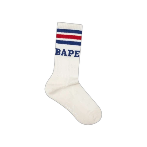 BAPE Multi Logo Long Socks 'Burgundy'