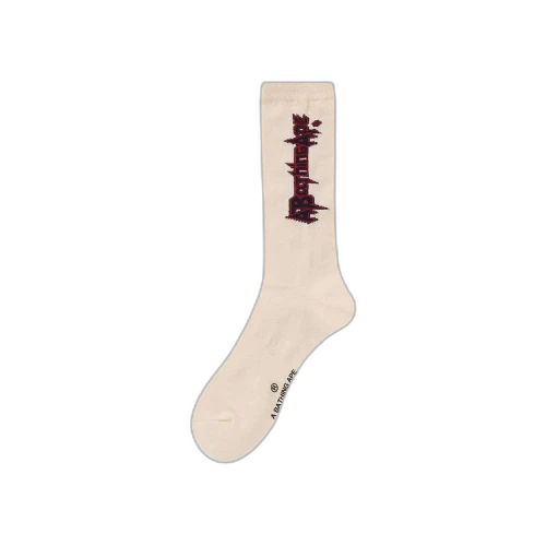 BAPE Multi Logo Long Socks 'White'