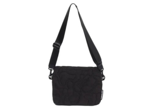 BAPE Line Camo Quilted Shoulder Bag Black