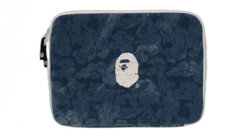 BAPE Solid Camo Denim Tech Case Blue/Light Indigo